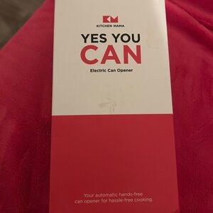 Kitchen Mama Electric Can Opener - Red and White